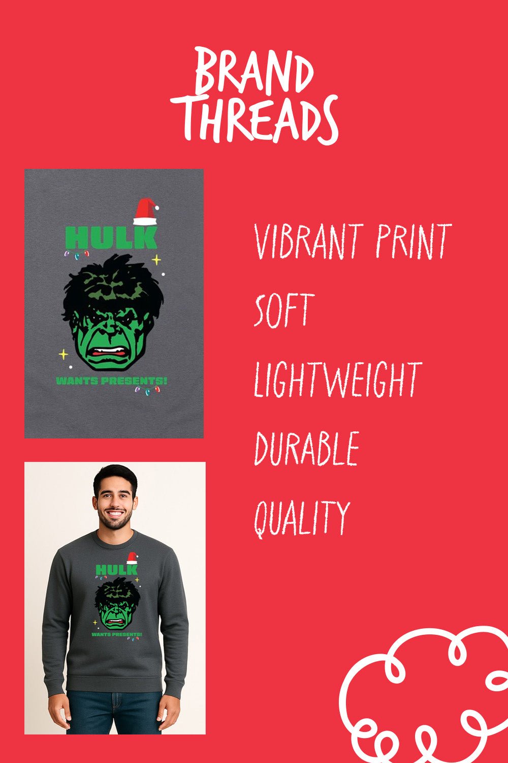 Mens Marvel Christmas Jumper - Brand Threads