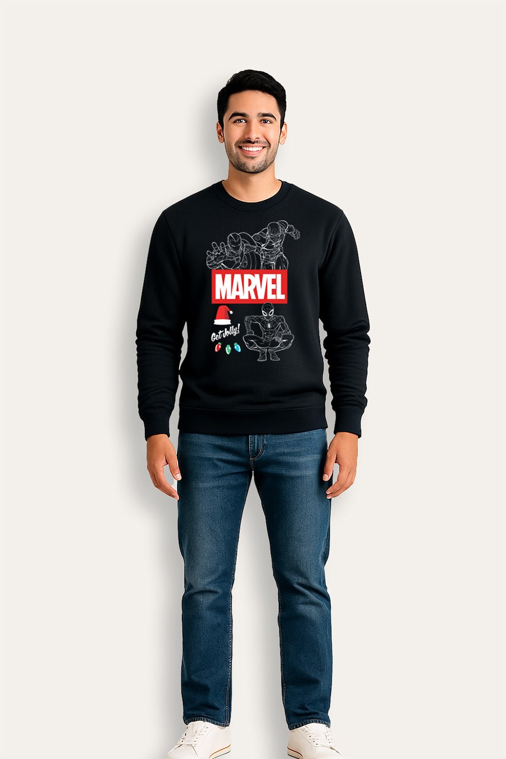 Mens Marvel Christmas Jumper - Brand Threads