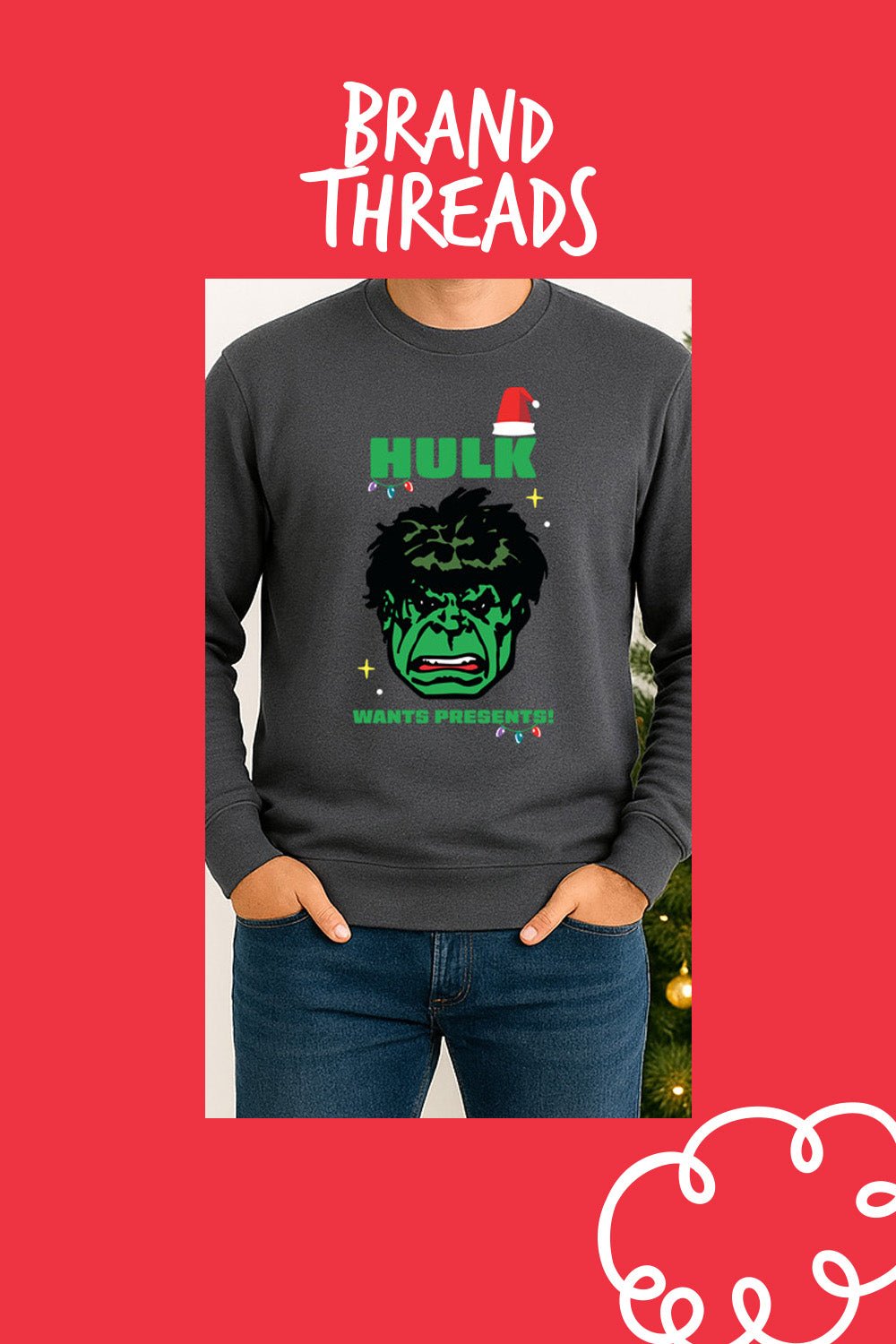 Mens Marvel Christmas Jumper - Brand Threads