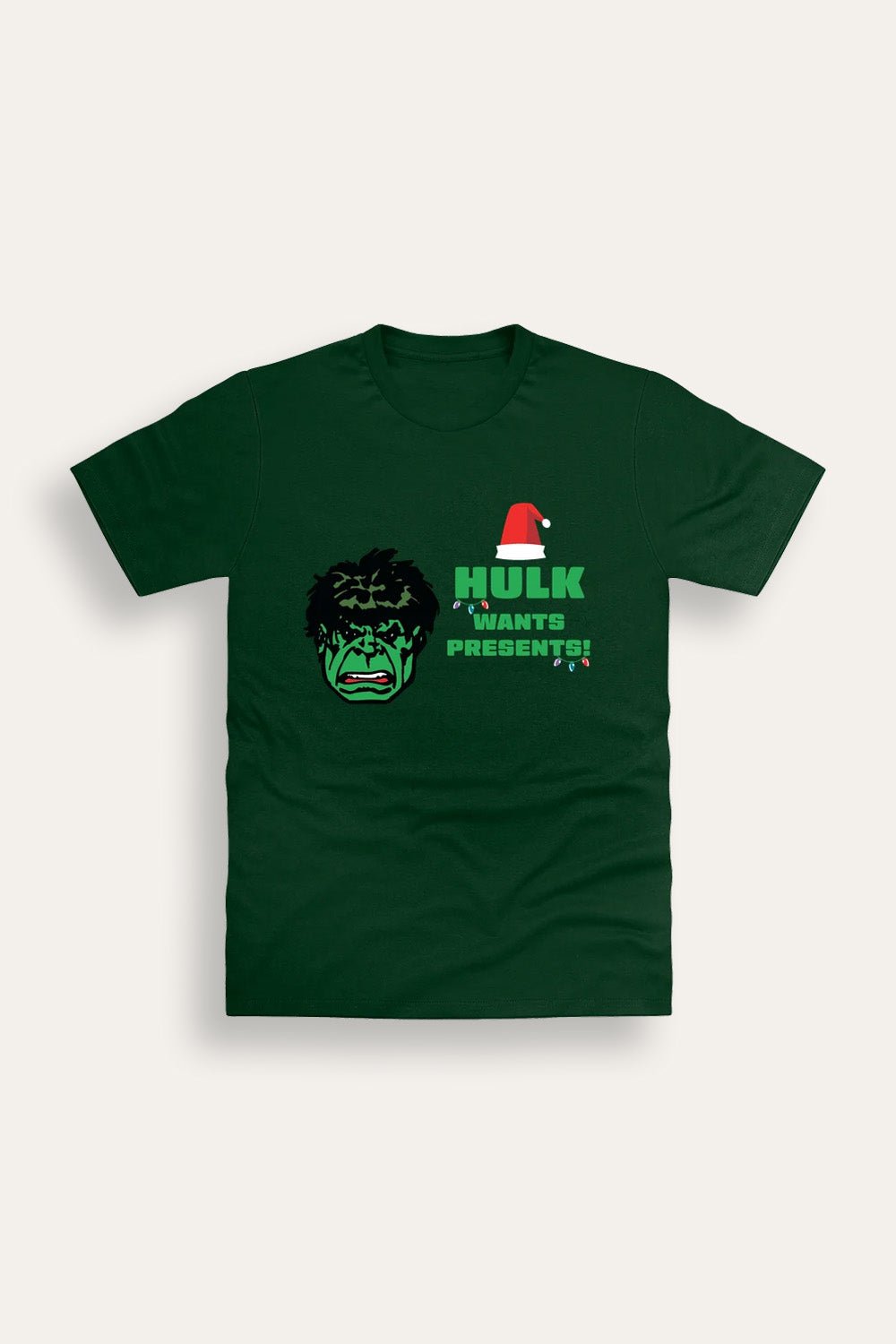Mens Marvel Green Christmas T-Shirt - Brand Threads
