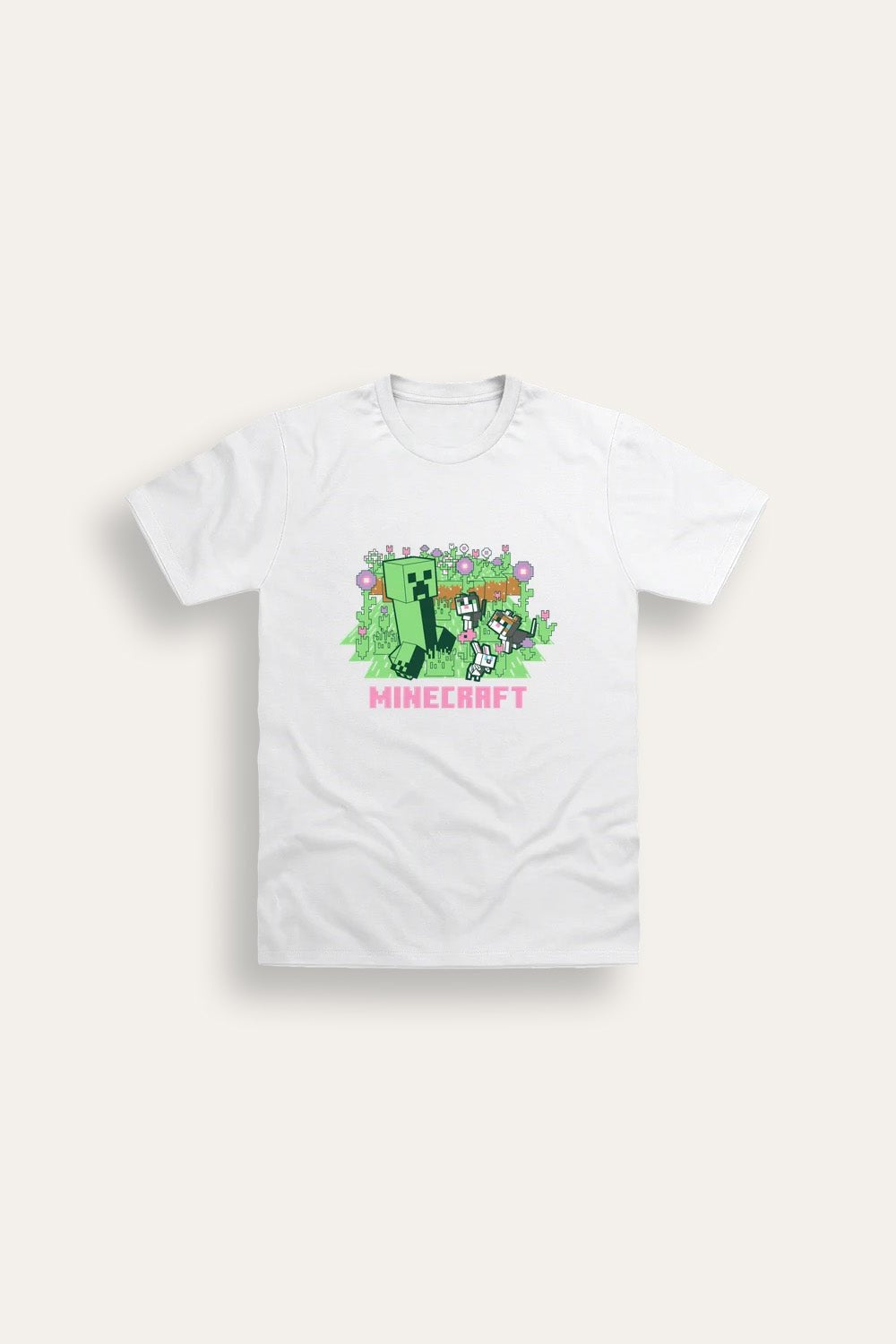 Minecraft Creeper Unisex White T-Shirt - Brand Threads