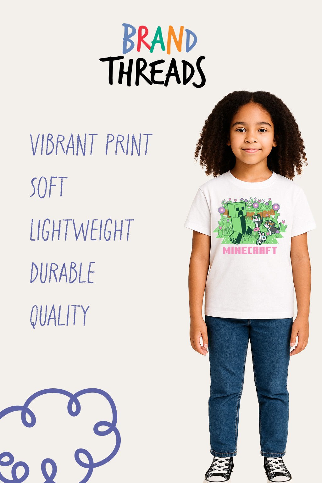 Minecraft Creeper Unisex White T-Shirt - Brand Threads