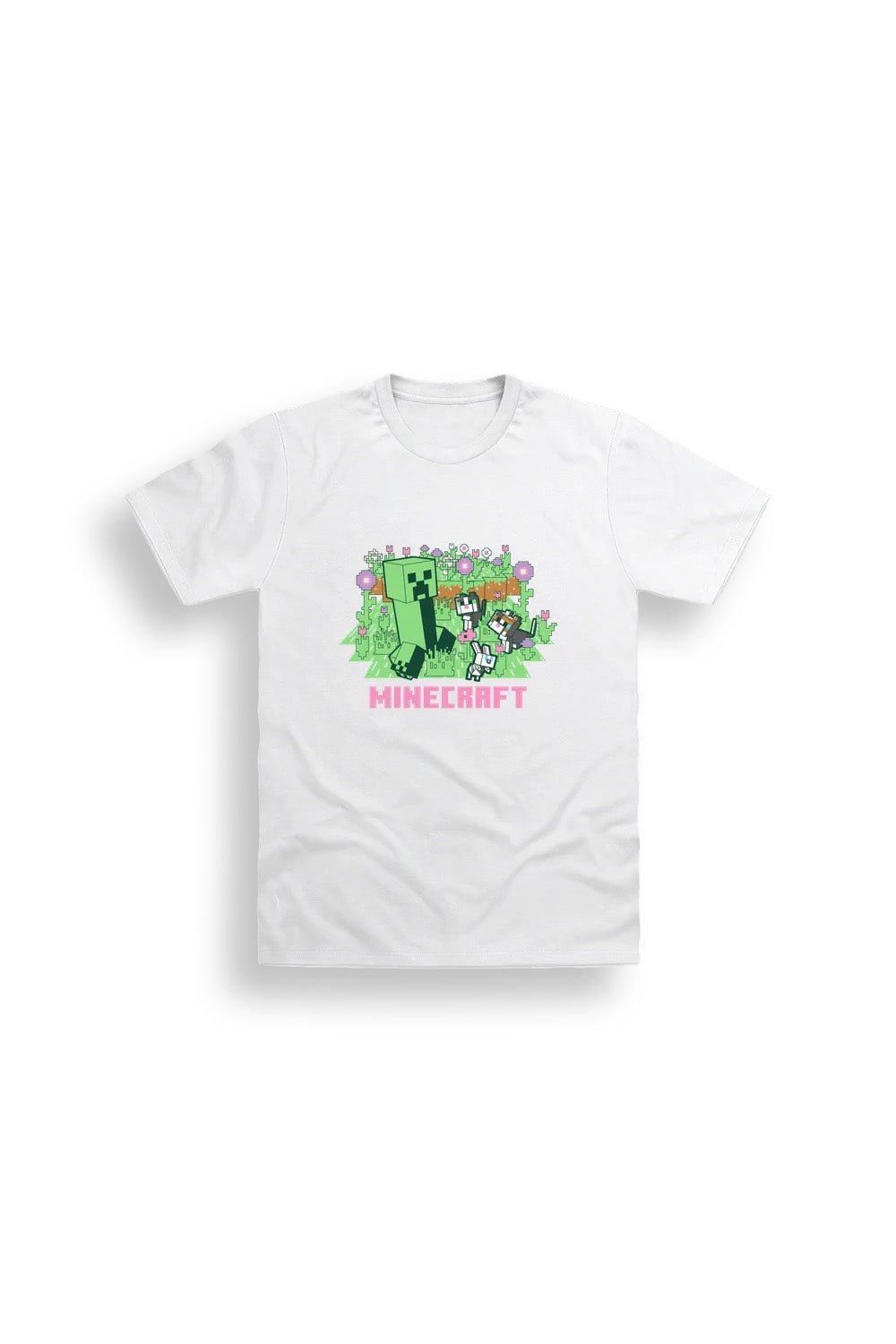 Minecraft Creeper Unisex White T-Shirt - Brand Threads