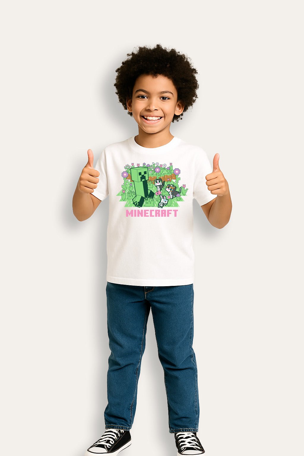 Minecraft Creeper Unisex White T-Shirt - Brand Threads