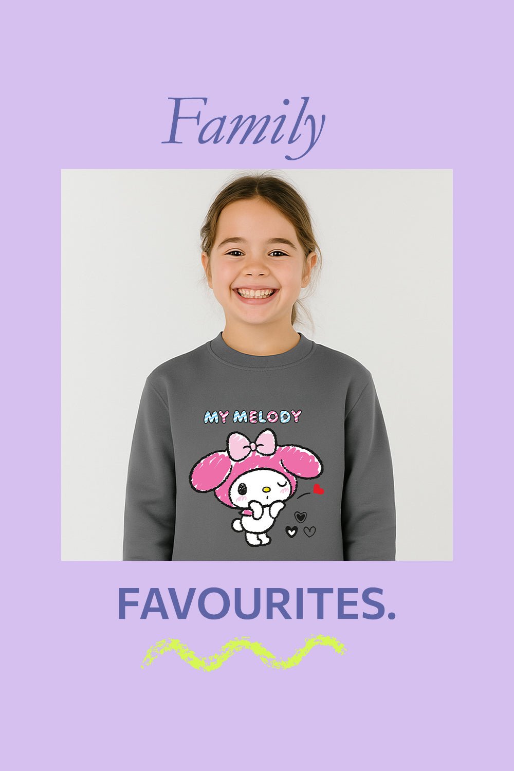 My Melody girls sweatshirt – cosy fleece pullover, long sleeve top - Brand Threads