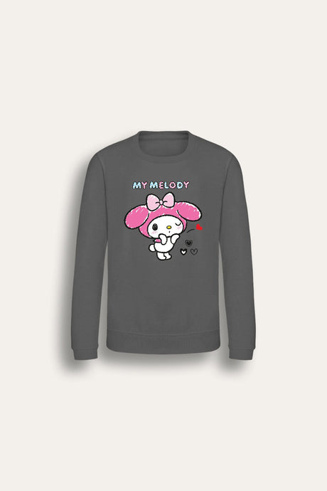 My Melody girls sweatshirt – cosy fleece pullover, long sleeve top - Brand Threads