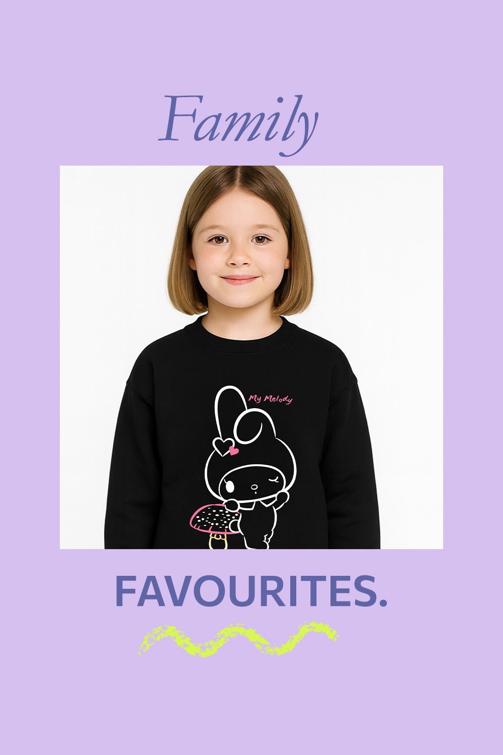 My Melody girls sweatshirt – long sleeve, fleece sweatshirt for girls - Brand Threads
