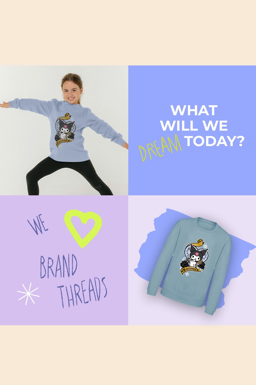 My Melody girls sweatshirt – long sleeve jumper - Brand Threads