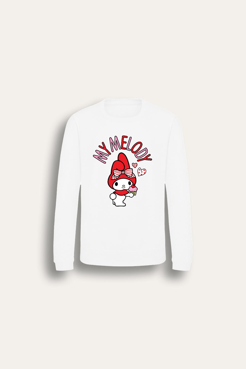 Melody Long Sleeve T-shirt 白 L My Melody girls sweatshirt – long sleeve kawaii jumper | Brand Threads