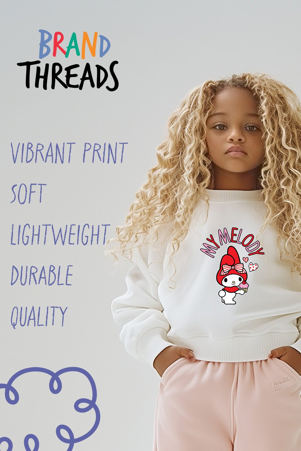 My Melody girls sweatshirt – long sleeve kawaii jumper - Brand Threads