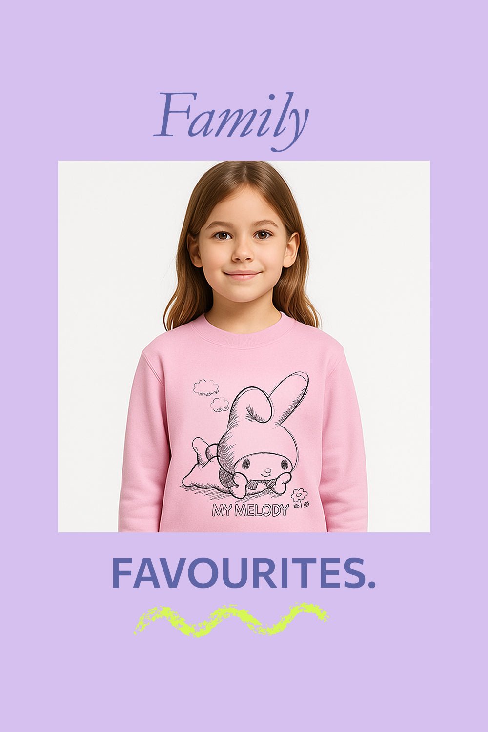 My Melody girls sweatshirt – long sleeve, kids jumper - Brand Threads
