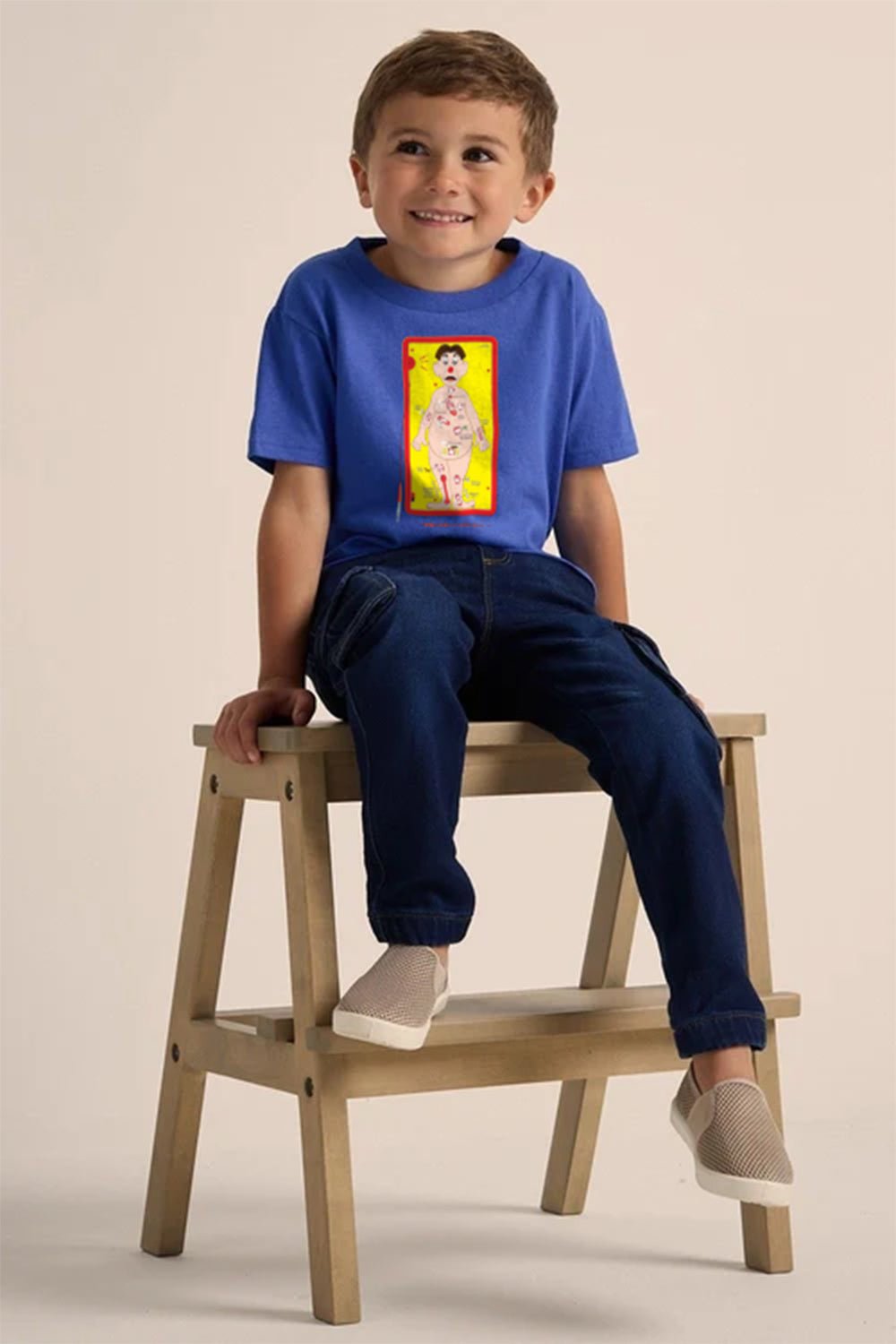 Operation Game Boys T-Shirt – 100% Cotton Royal Blue Short Sleeve Tee - Brand Threads