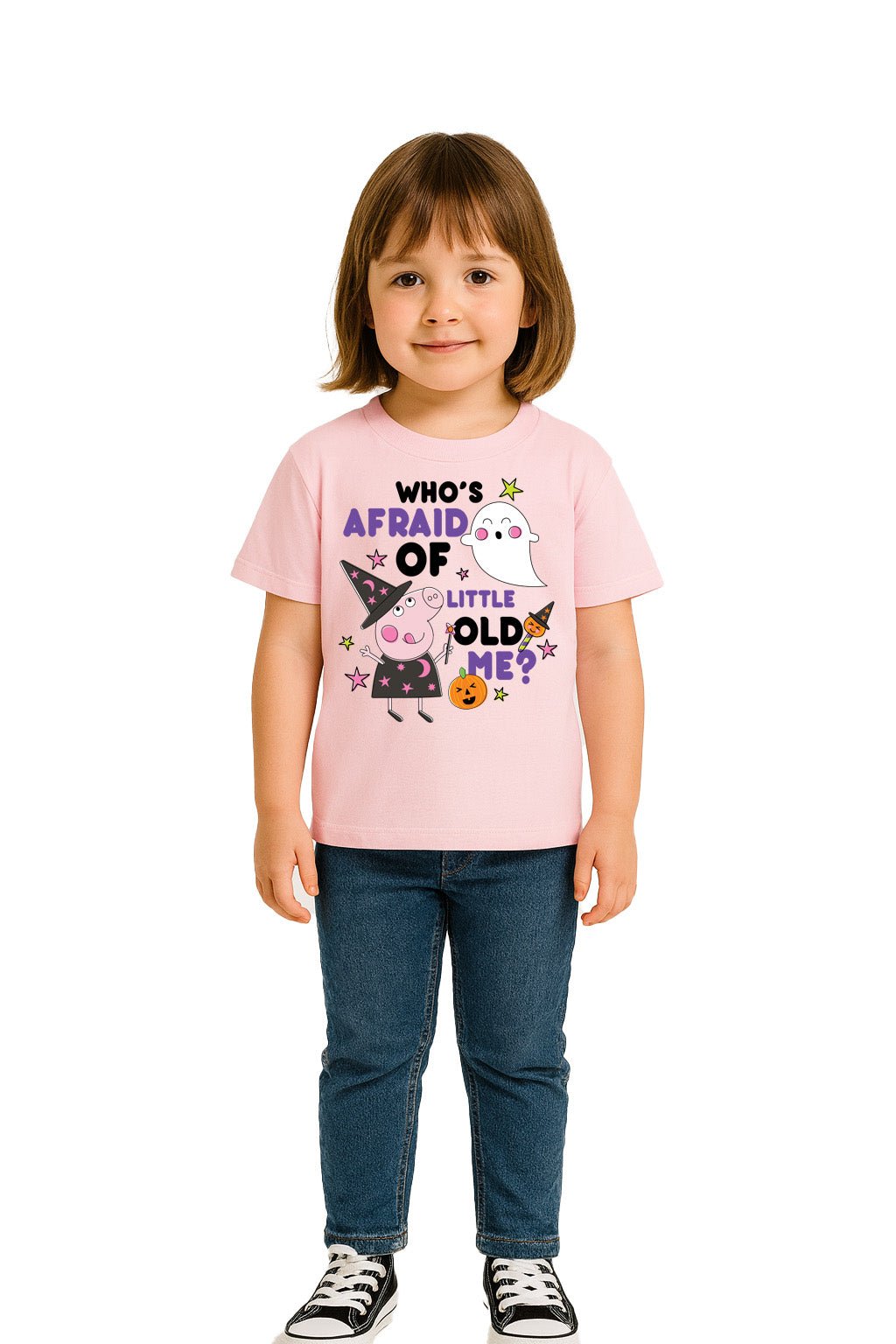 Peppa Pig Girls Light Pink Halloween T-Shirt - Brand Threads