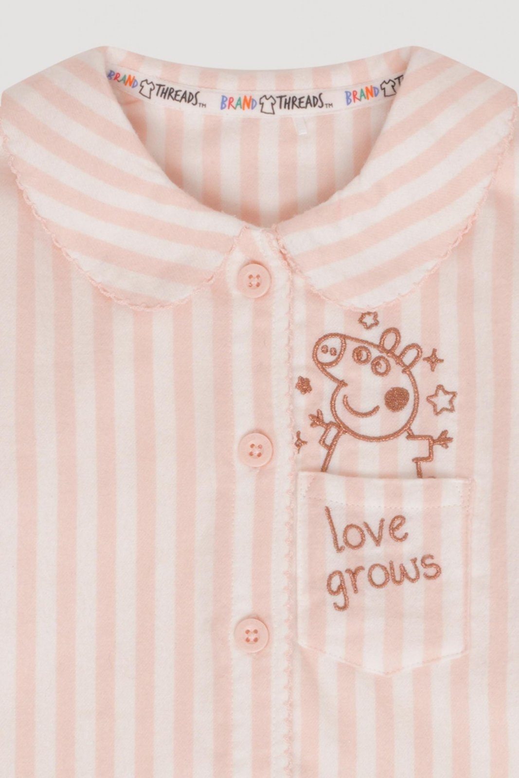 Peppa Pig Girls Organic Cotton Heirloom Pyjamas - Brand Threads