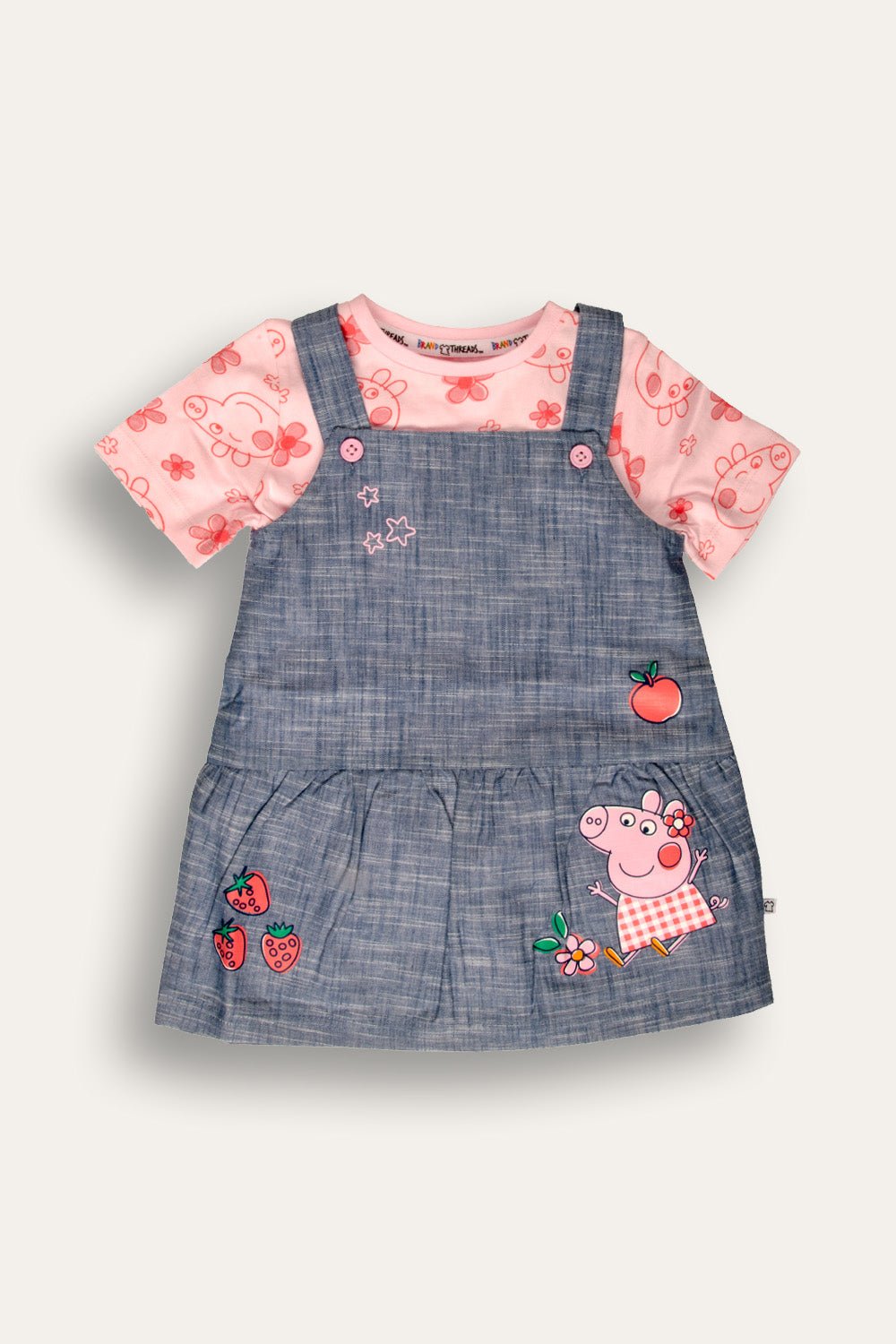 Peppa Pig Girls Pinafore Dress - Brand Threads
