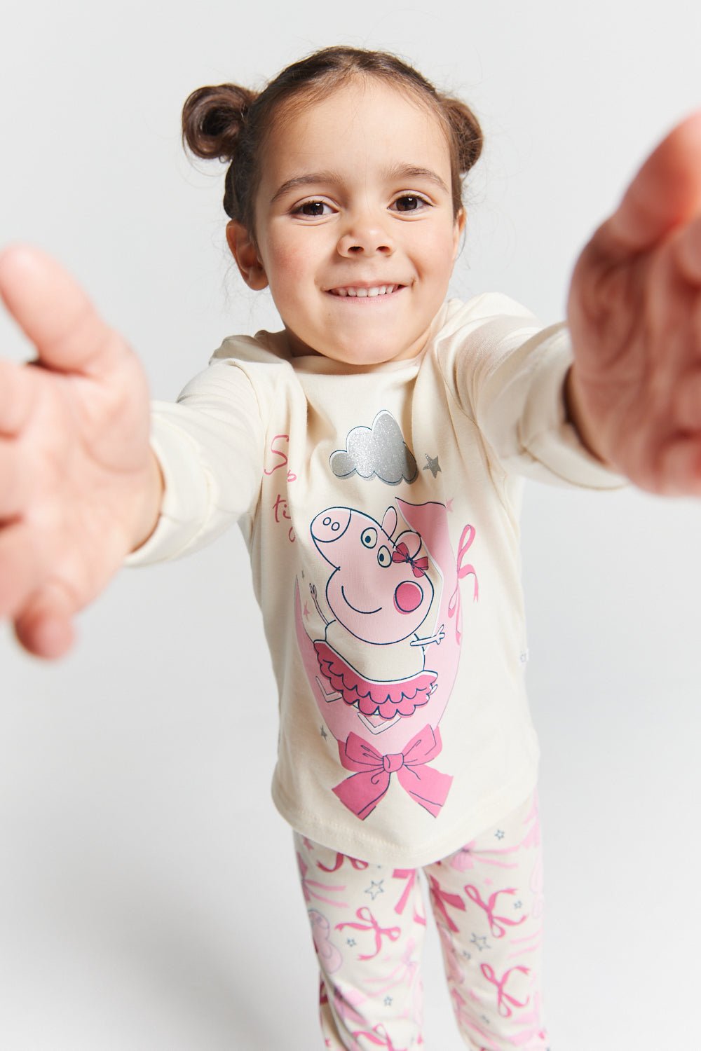 Peppa Pig Girls Pyjamas Long Sleeve Cotton Sleepwear Set - Brand Threads