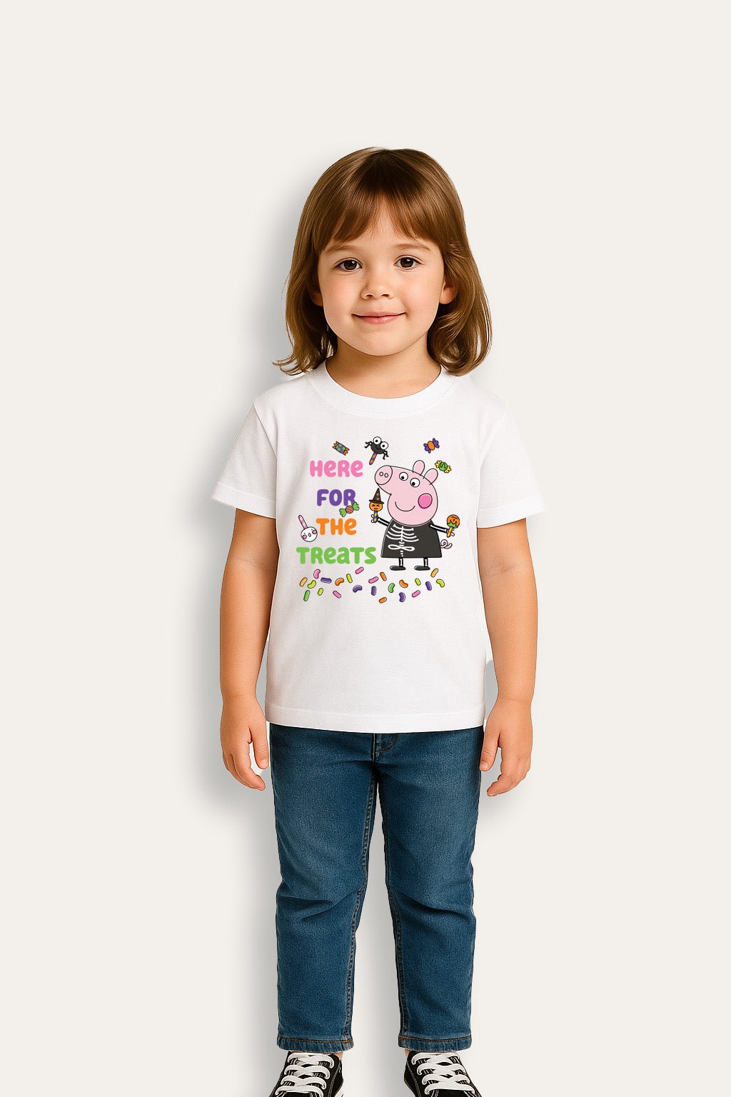 Peppa Pig Girls White Halloween T-Shirt - Brand Threads