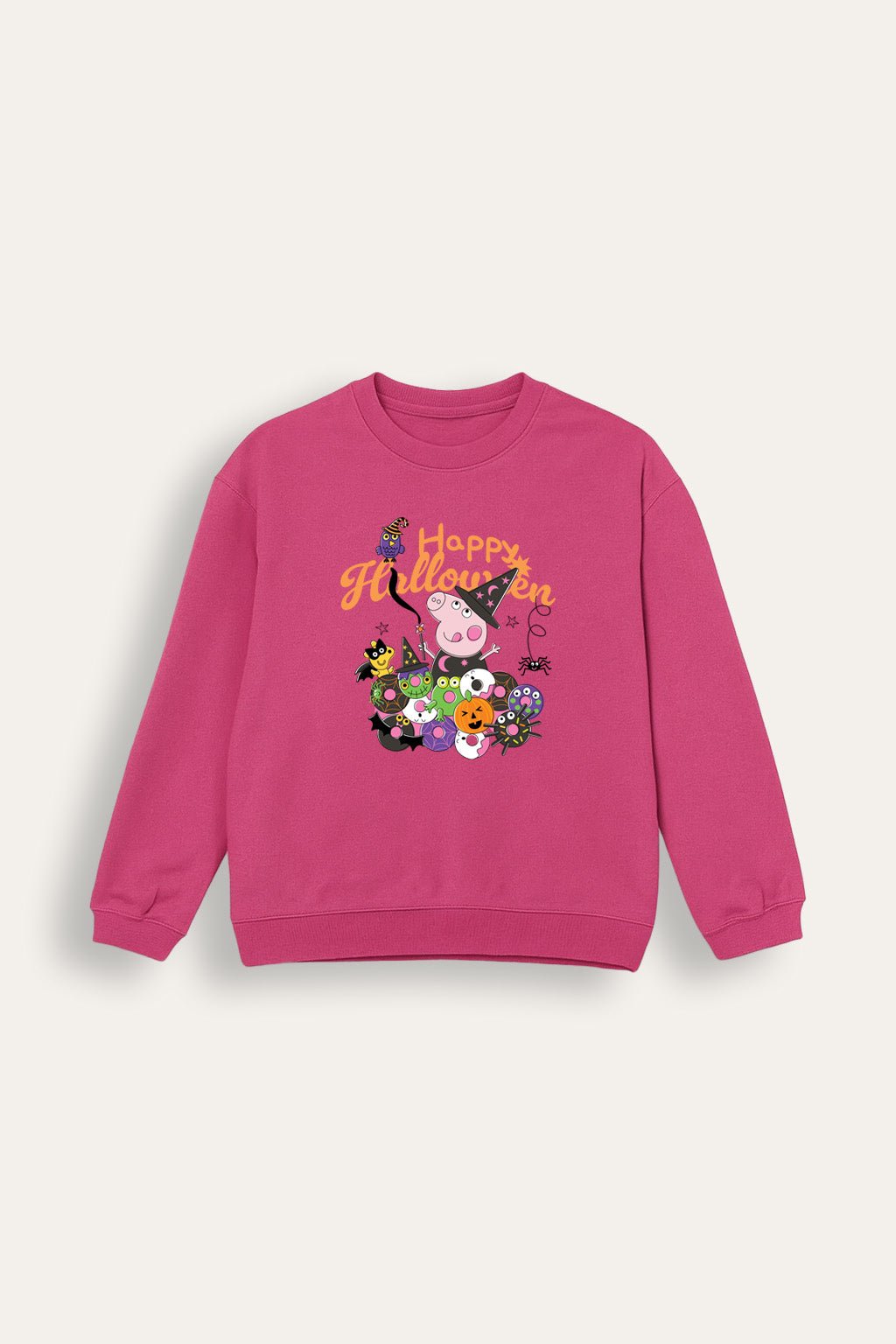 Peppa Pig “Happy Halloween” Girls Hot Pink Sweatshirt - Brand Threads