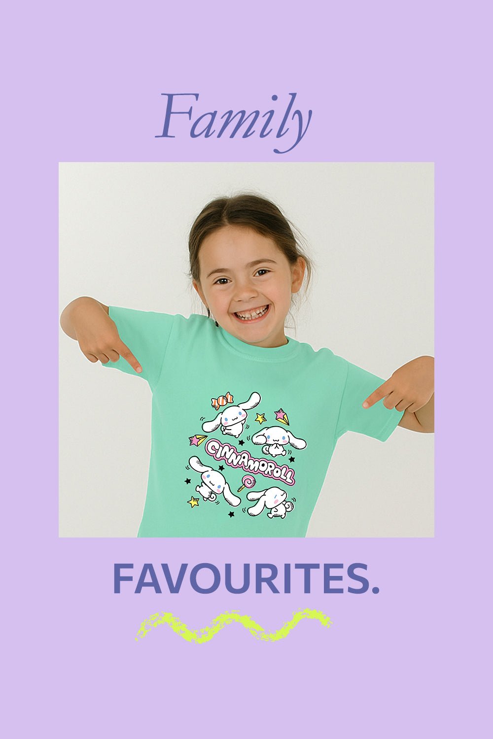 Sanrio Cinnamoroll Girls Mint T-Shirt Short Sleeve Cotton Tee - Brand Threads