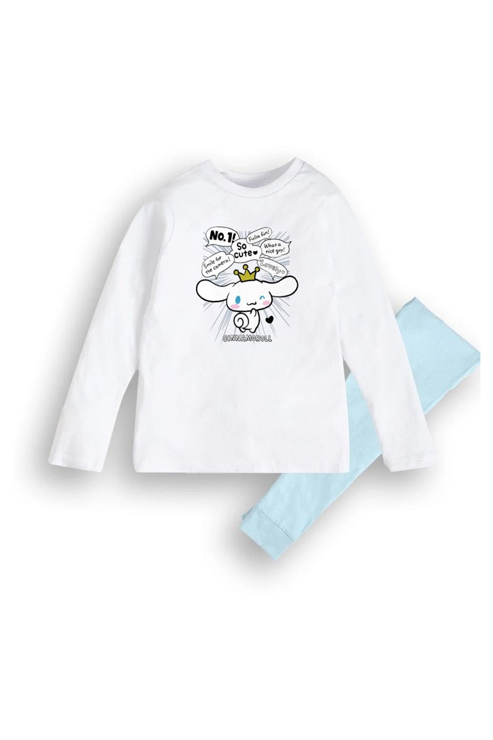Sanrio Cinnamoroll Girls White Pyjama Set - Brand Threads