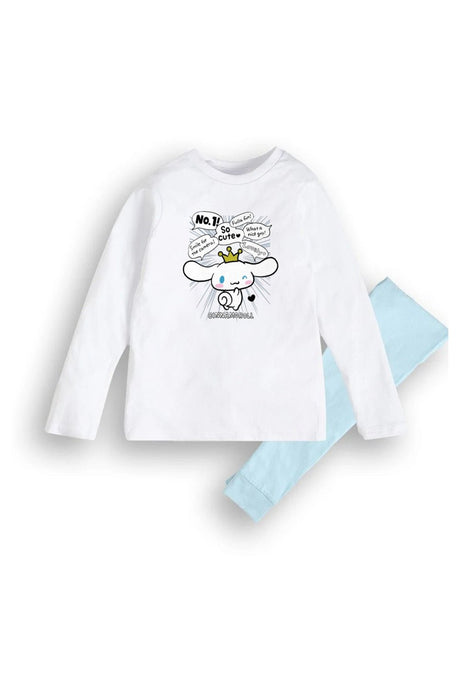Sanrio Cinnamoroll Girls White Pyjama Set - Brand Threads