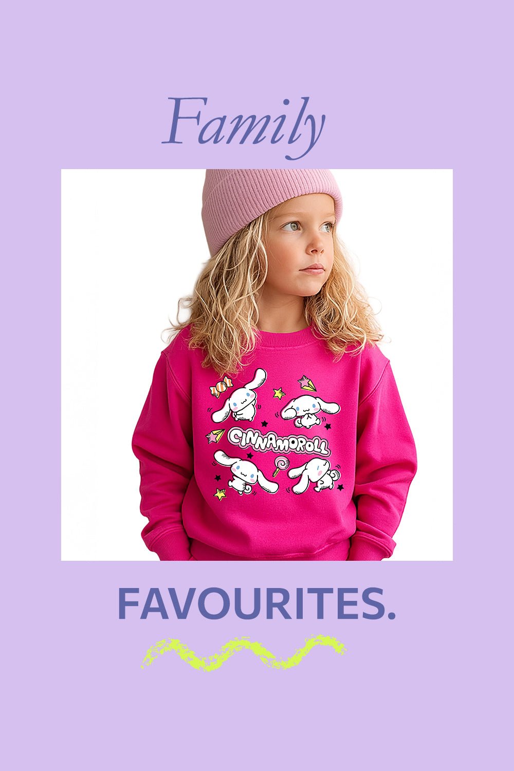 Sanrio Cinnamoroll Kids’ Hoodie – Light Pink Cotton Hooded Sweatshirt - Brand Threads