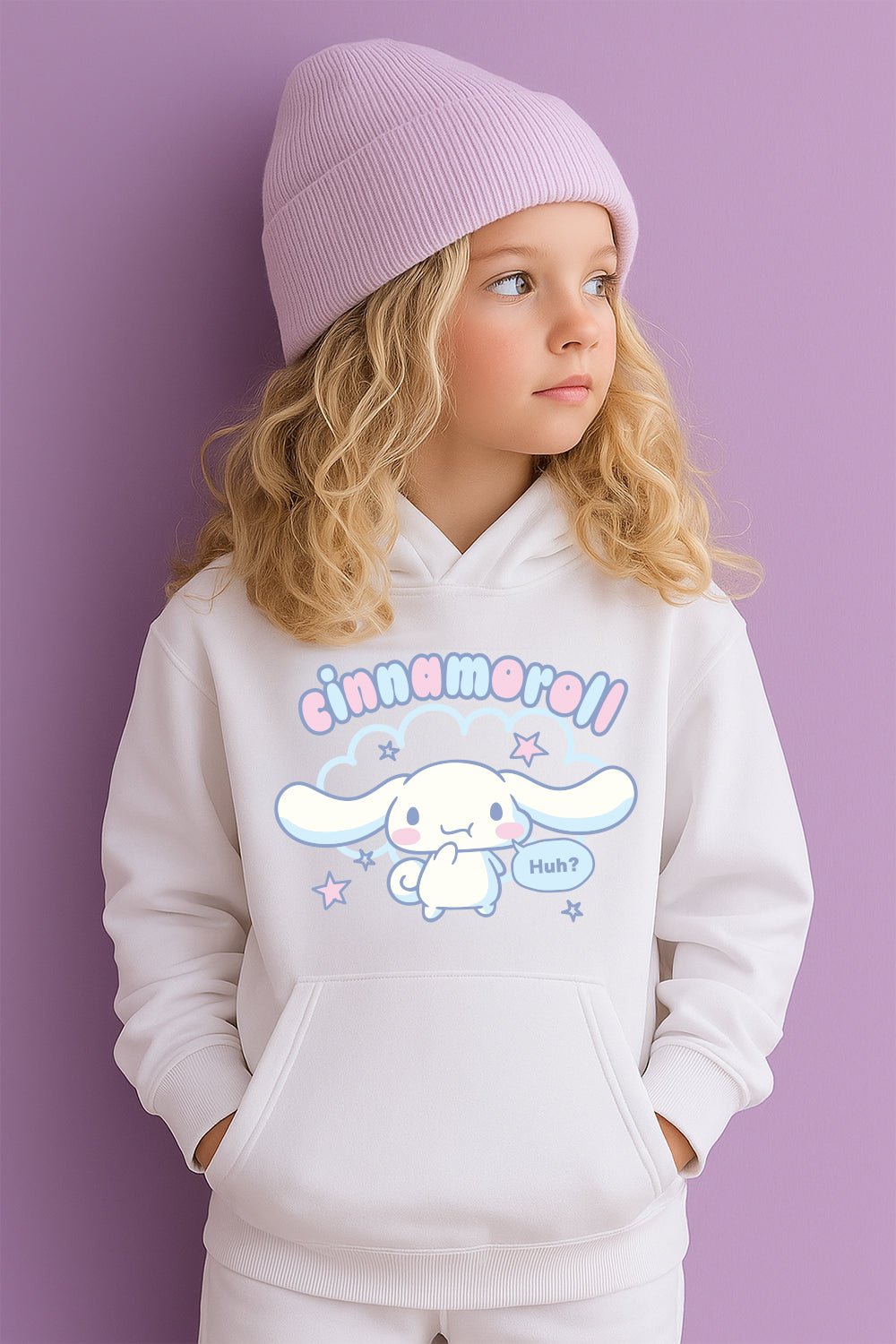 Sanrio Cinnamoroll Kids’ Hoodie – White Cotton Hooded Sweatshirt - Brand Threads