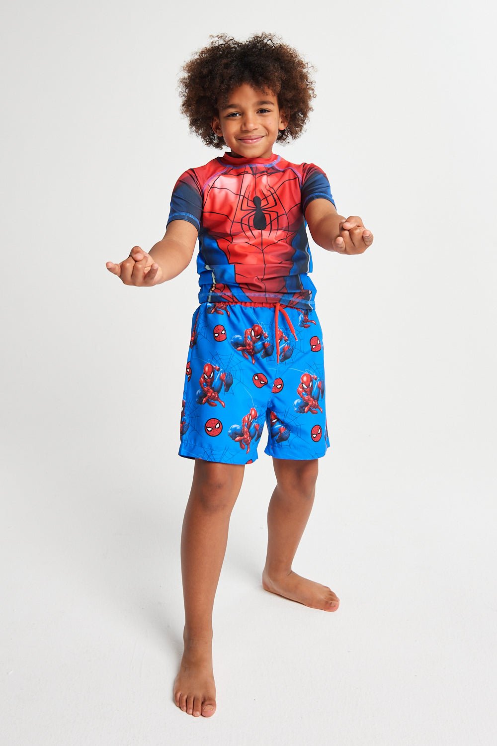 Spiderman Rash Vest and Shorts - Brand Threads