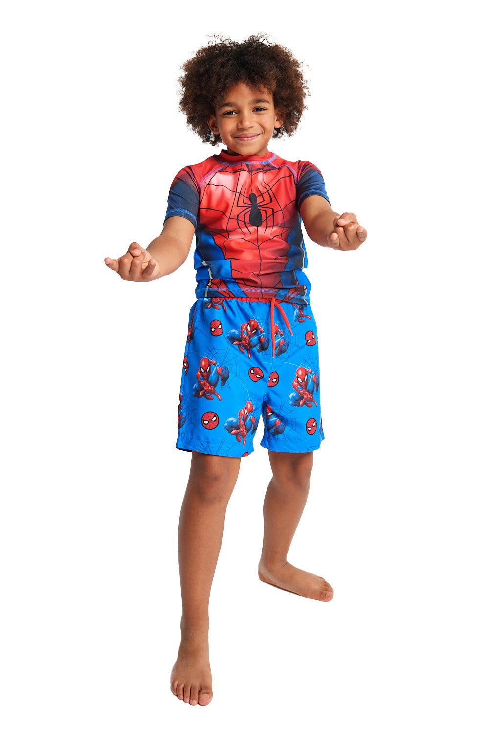 Spiderman Rash Vest and Shorts - Brand Threads