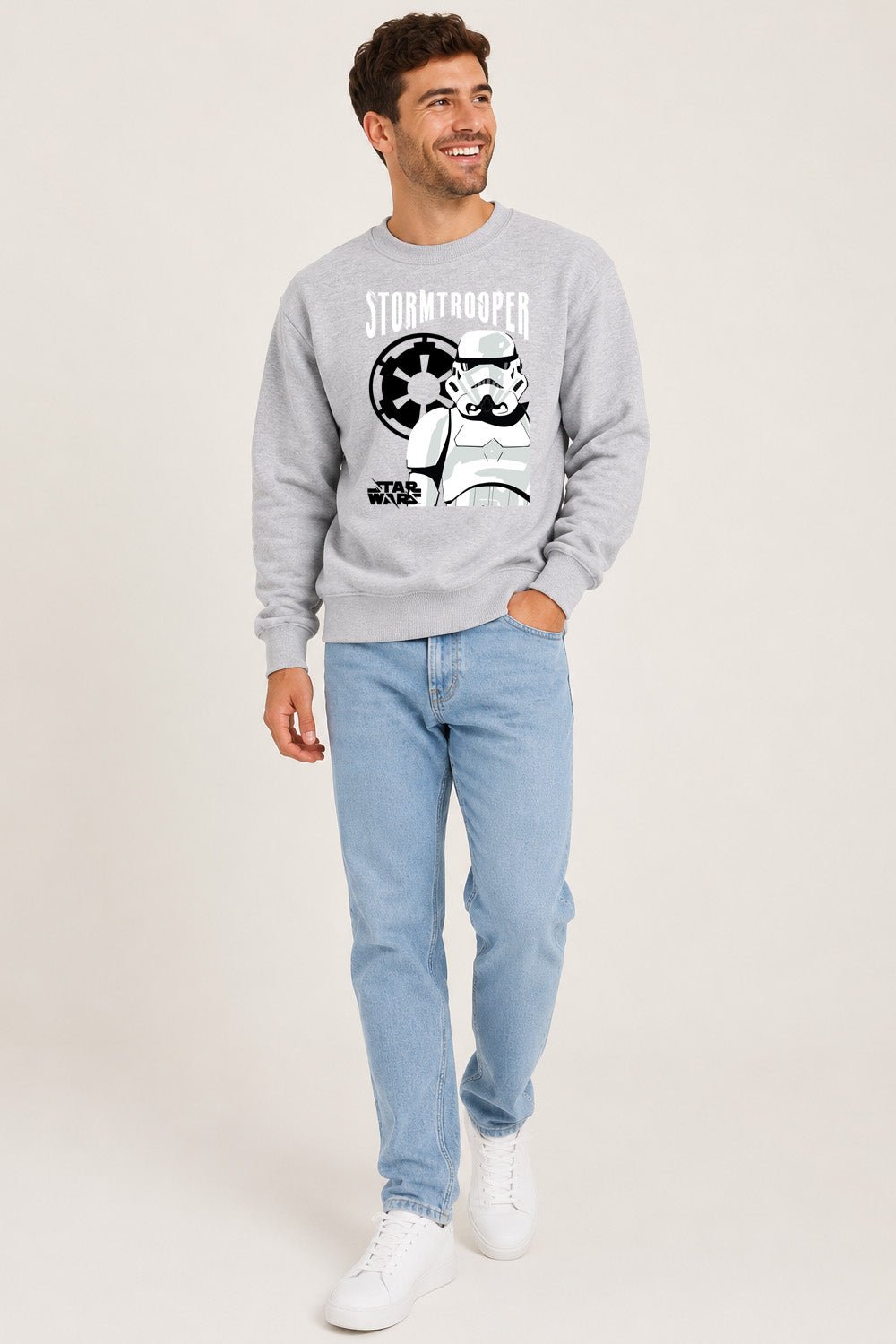 Star Wars Stormtrooper Mens Grey Sweatshirt - Brand Threads