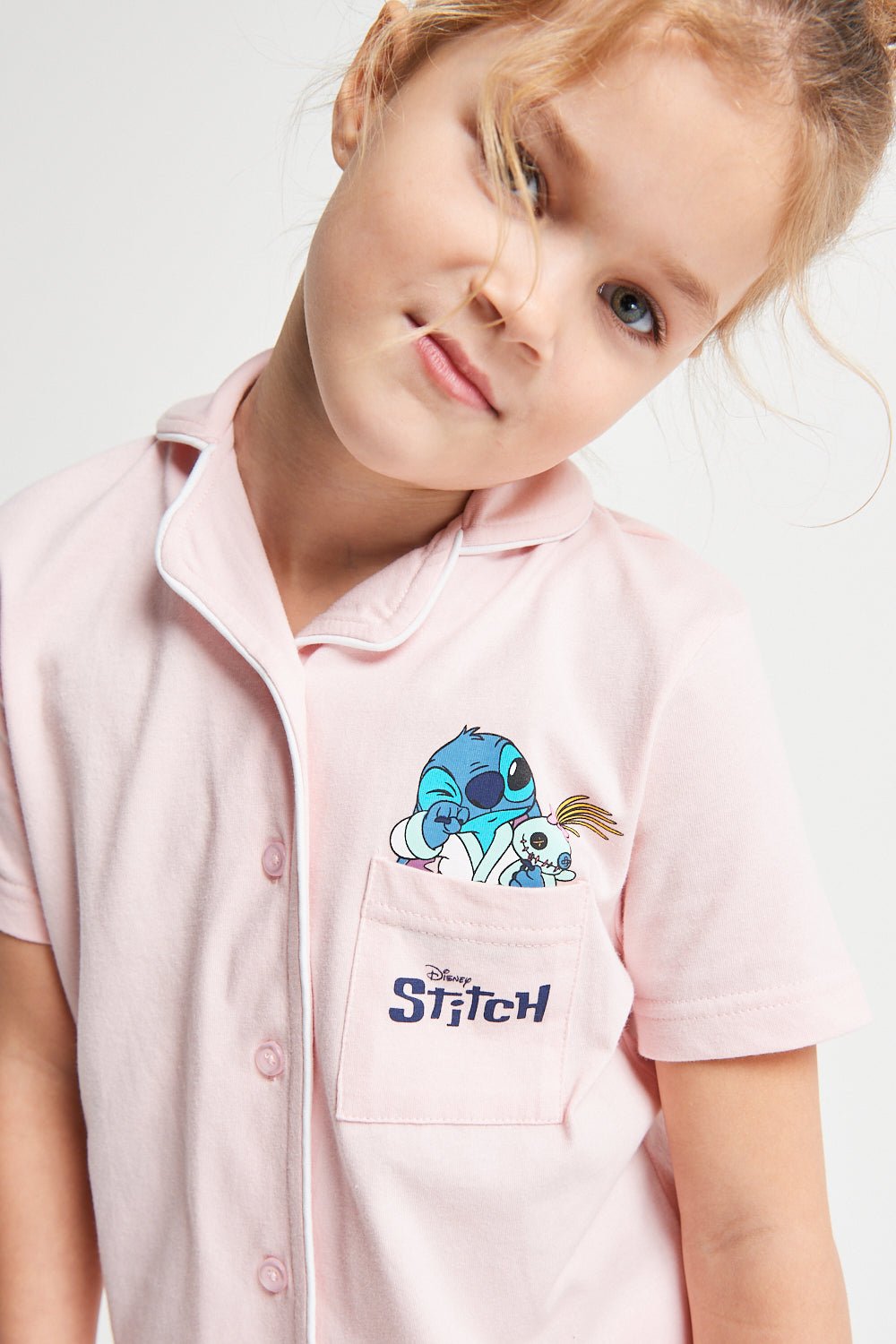 Stitch Girls Short Pyjama Set - Brand Threads
