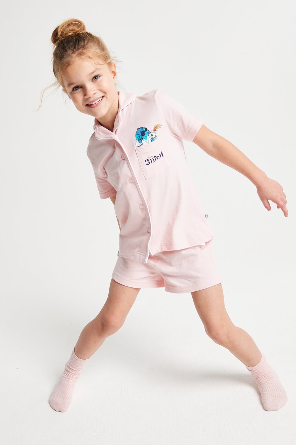 Stitch Girls Short Pyjama Set - Brand Threads