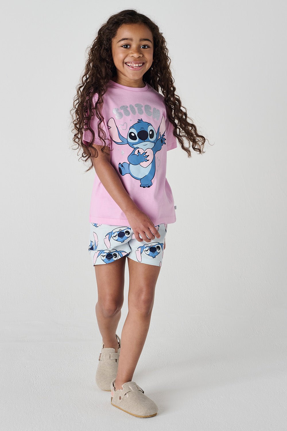 Stitch Girls Short Pyjama Set - Brand Threads