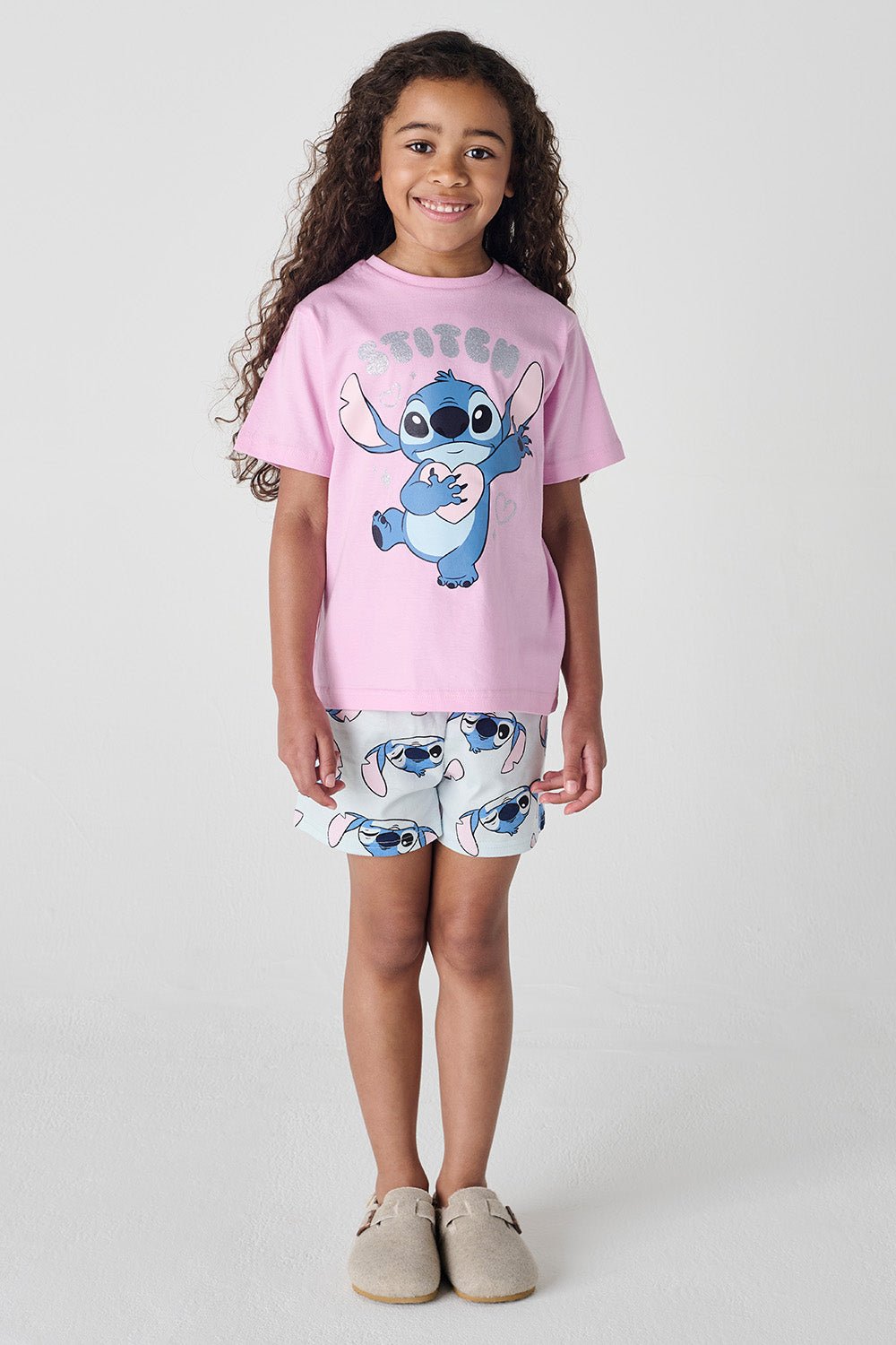 Stitch Girls Short Pyjama Set - Brand Threads
