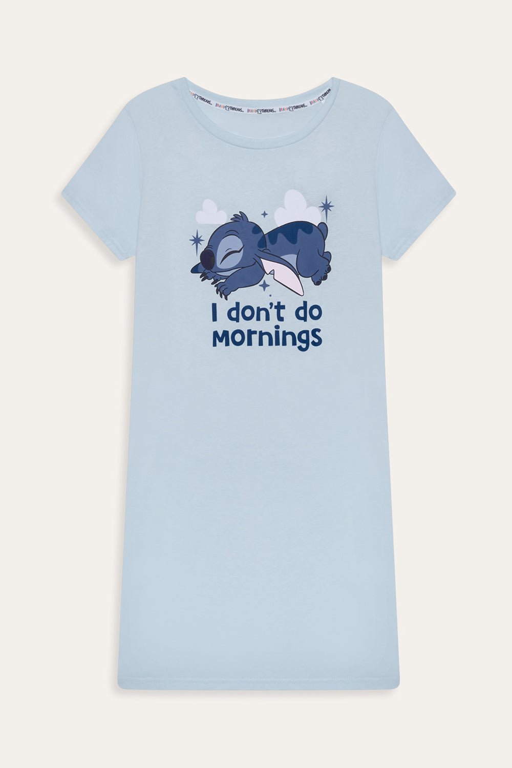 Stitch Women's Blue Nightdress Short Sleeve - Brand Threads