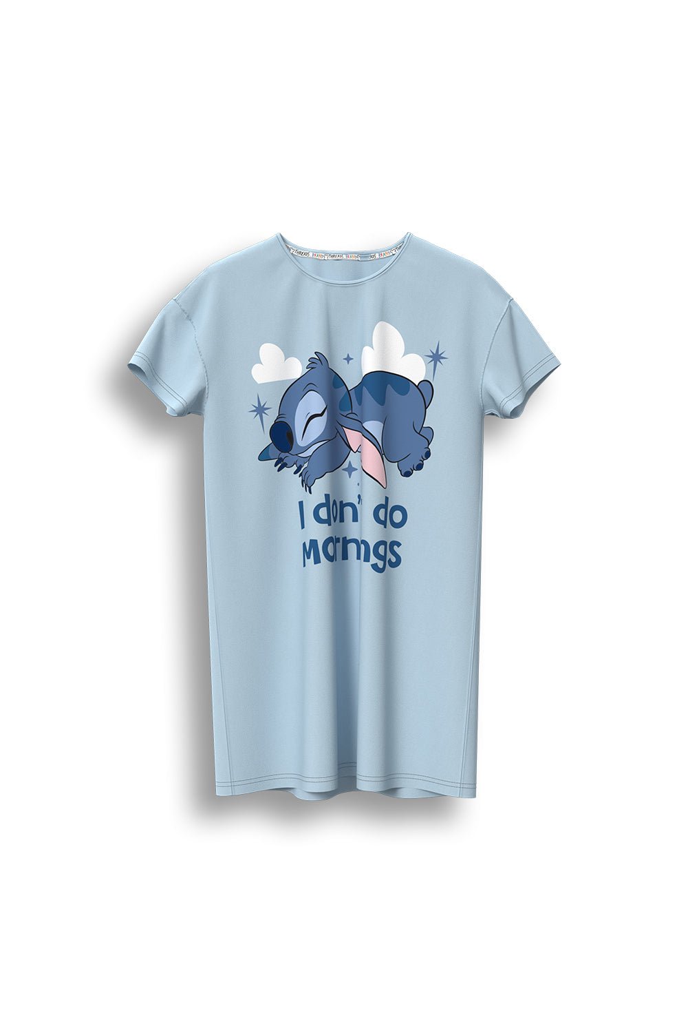 Stitch women's blue nightdress short sleeve - Brand Threads