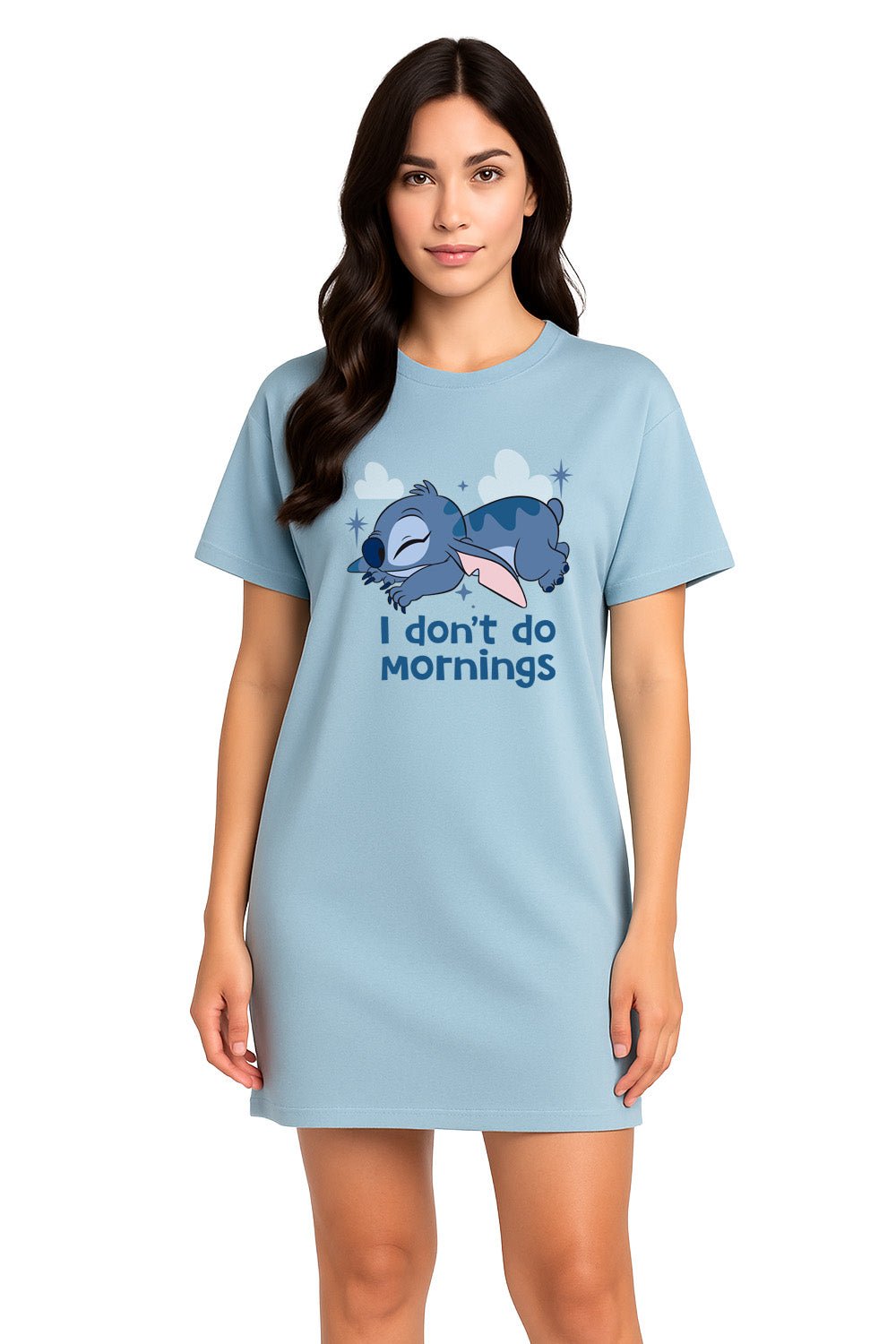 Stitch Women's Blue Nightdress Short Sleeve - Brand Threads