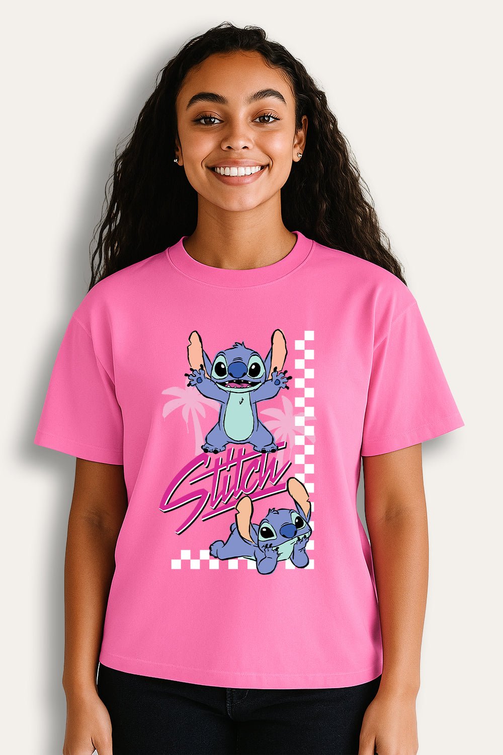 Stitch women’s T-shirt – short sleeve, casual Disney tee - Brand Threads