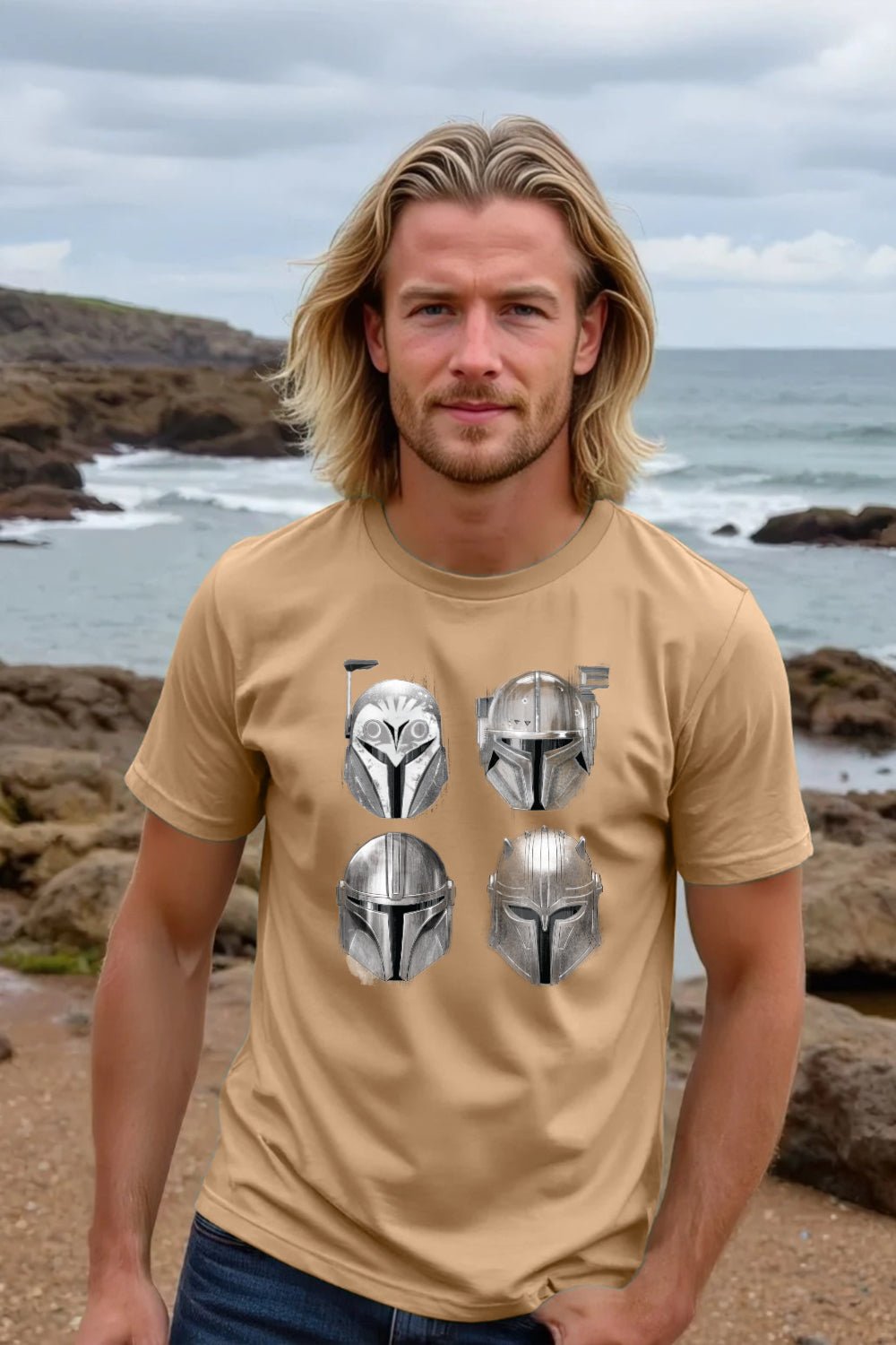 The Mandalorian Men’s Sand T-Shirt - Brand Threads