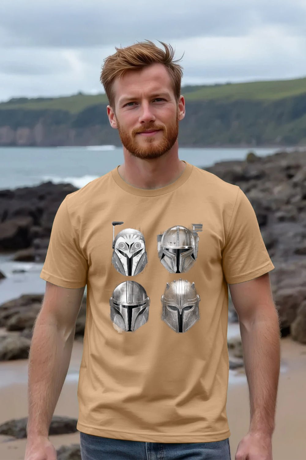 The Mandalorian Men’s Sand T-Shirt - Brand Threads