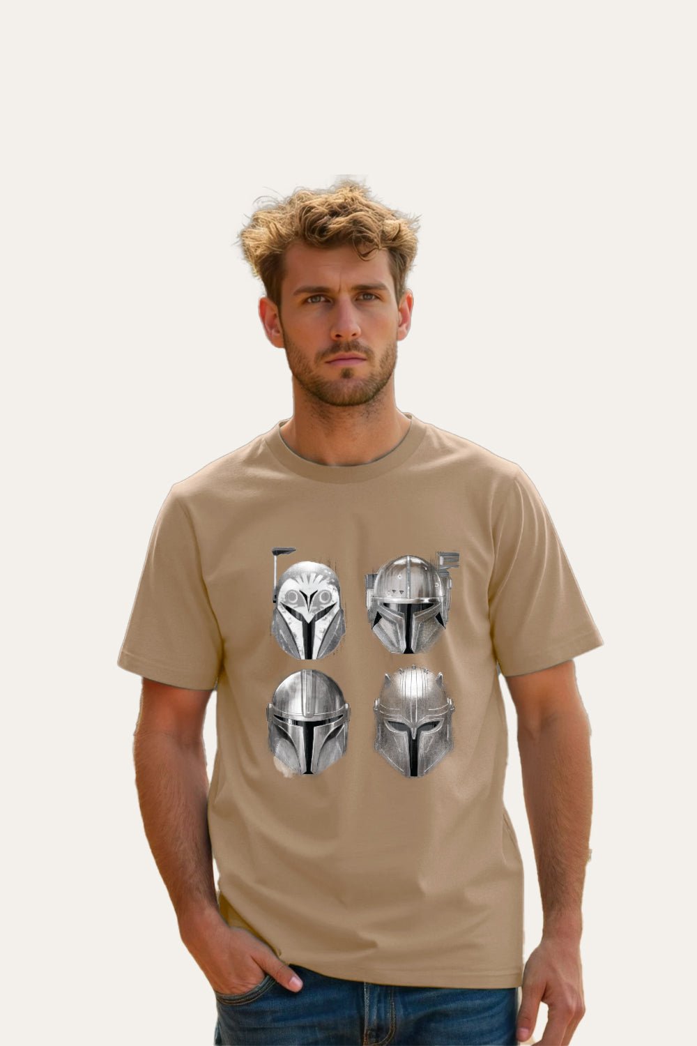The Mandalorian Men’s Sand T-Shirt - Brand Threads