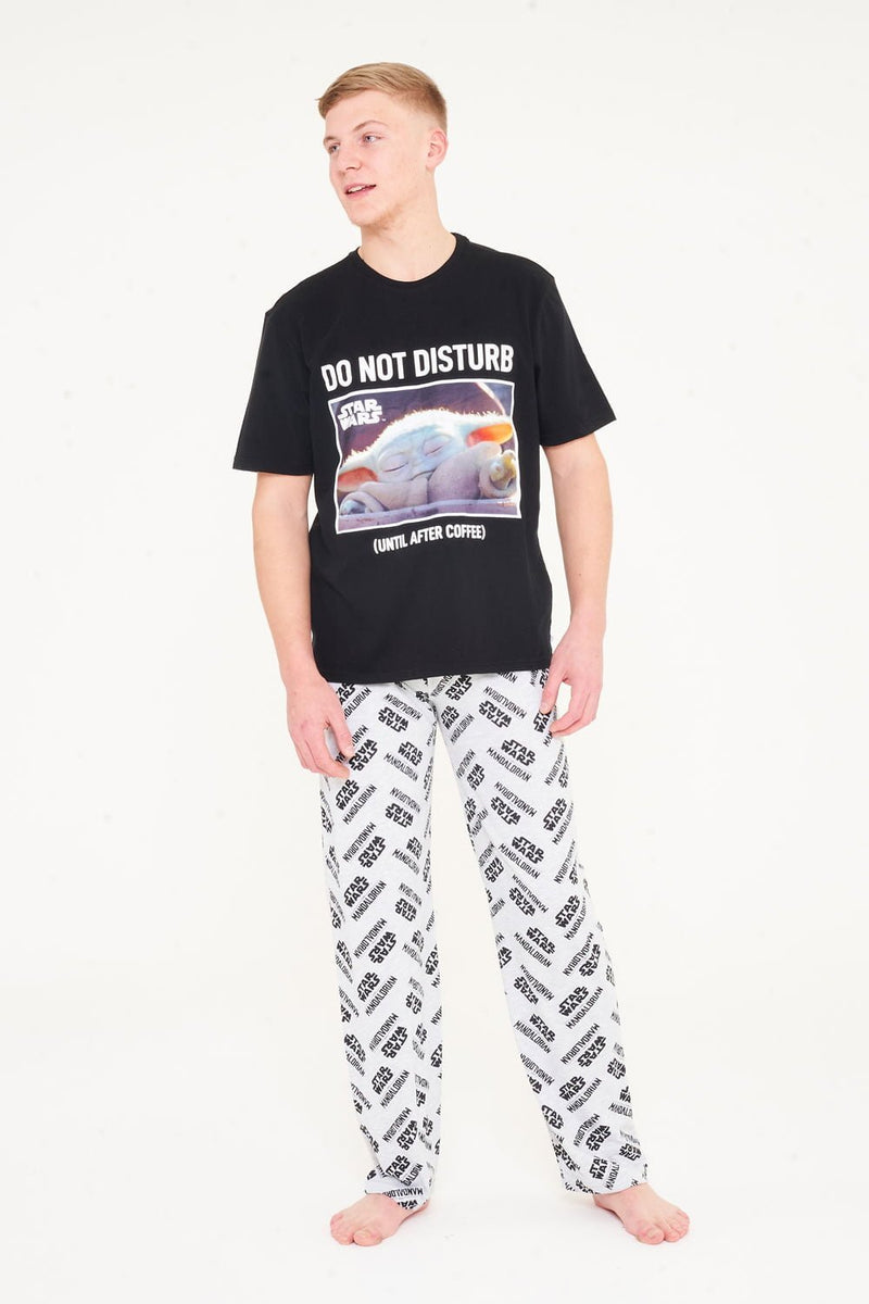 STAR WARS The Mandalorian Joggers Uomo – Pantaloni In Pile Con Logo 'This Is The Way', Nero, Taglia L, Tasche Laterali E Vita Elasticizzata - 2