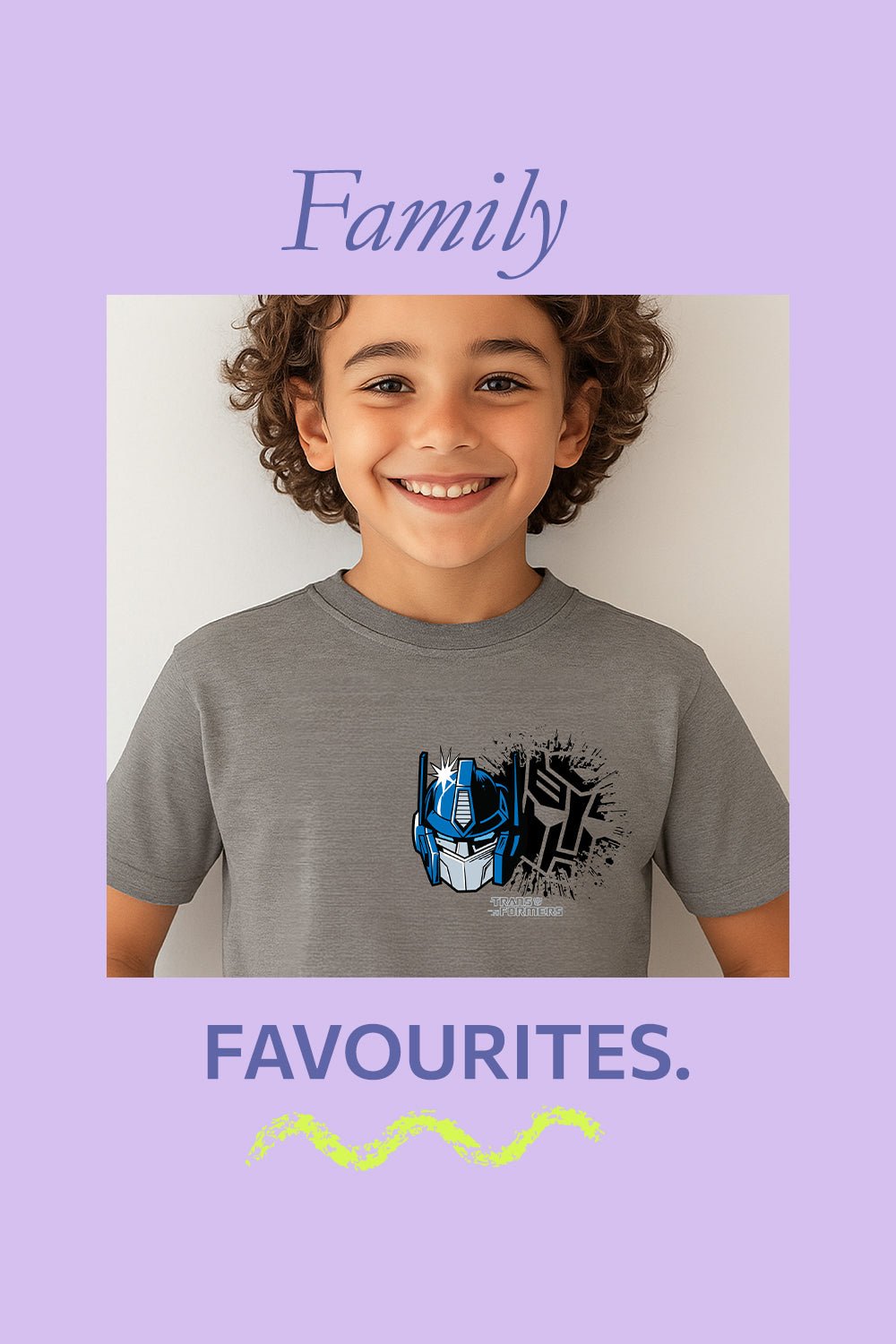 Transformers Boys T-Shirt – Graphite Heather Optimus Prime Print Tee - Brand Threads