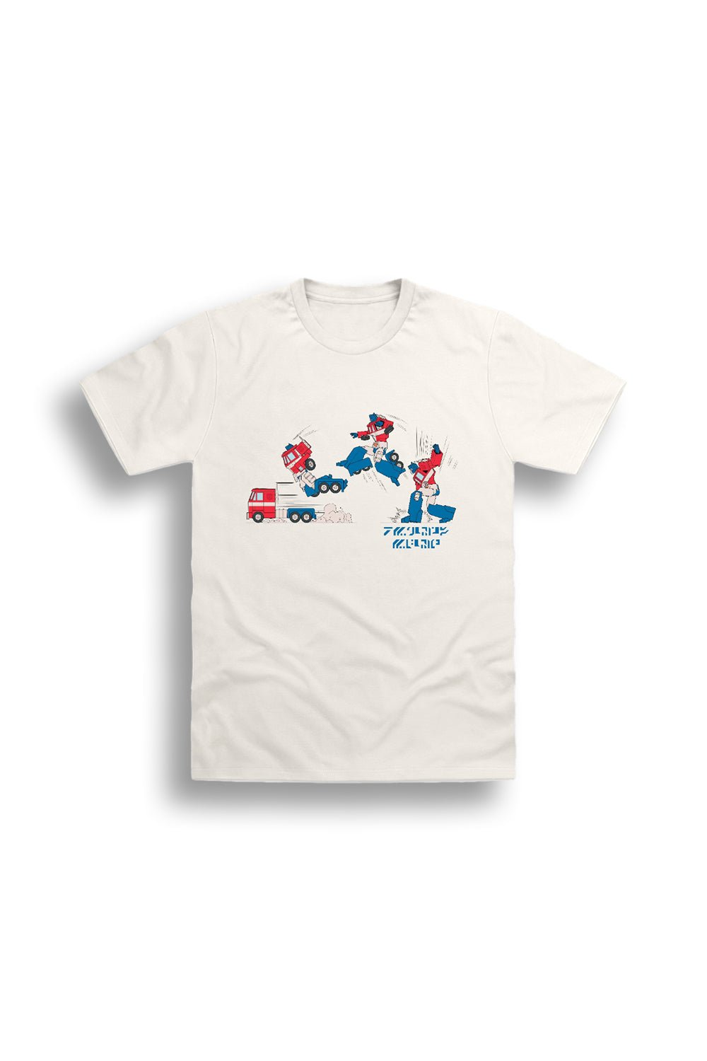 Transformers Men’s Retro Optimus Prime T-Shirt – Natural Cotton Short Sleeve Graphic Tee - Brand Threads