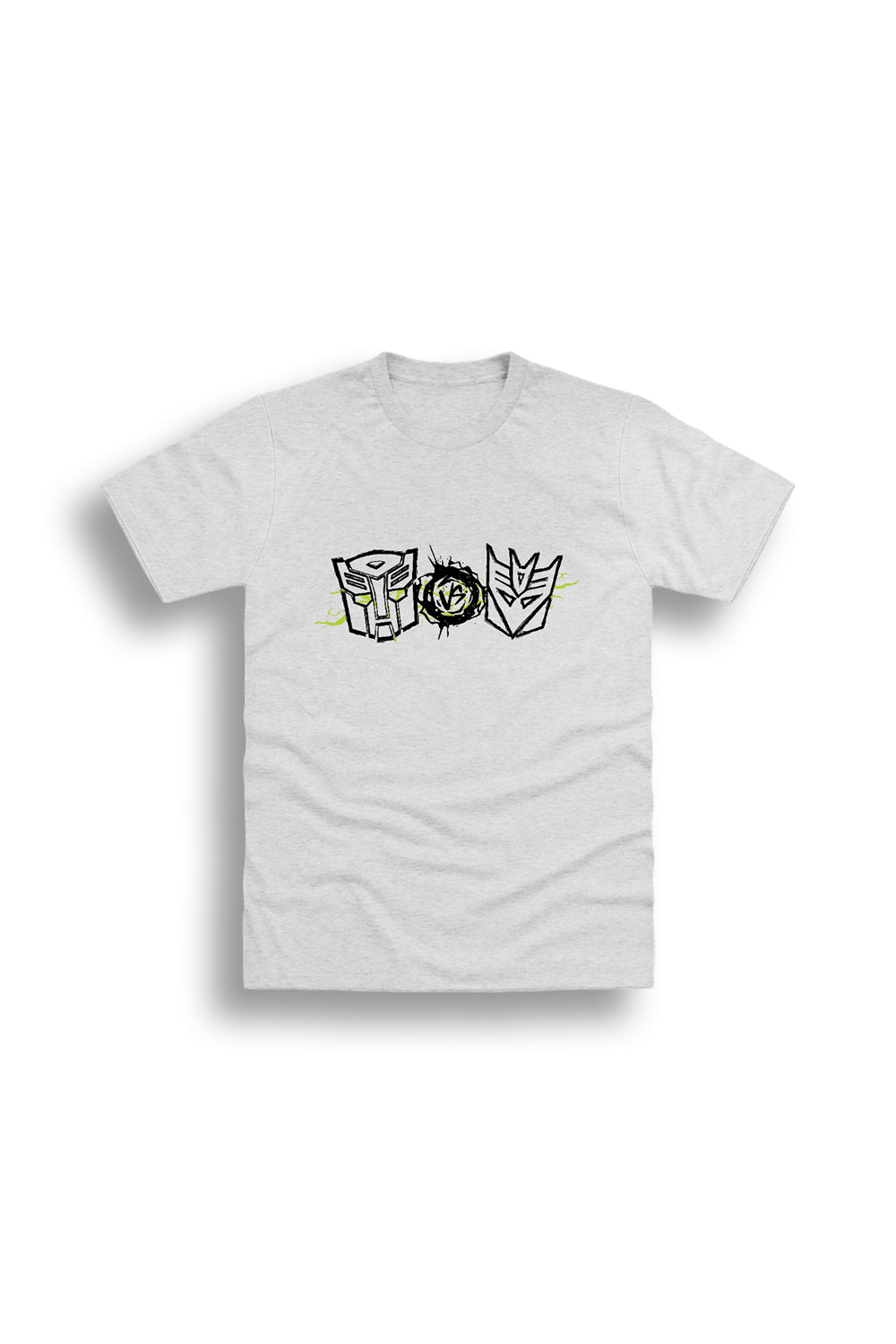 Transformers Men’s T-Shirt – Grey Cotton Blend Short Sleeve Tee - Brand Threads