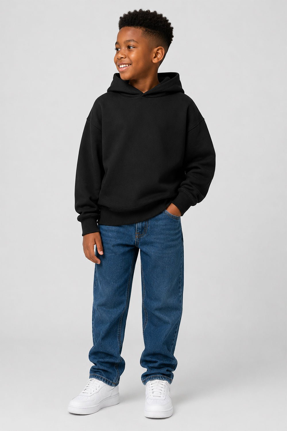Unisex Kids Drop Shoulder Hoodie - Brand Threads