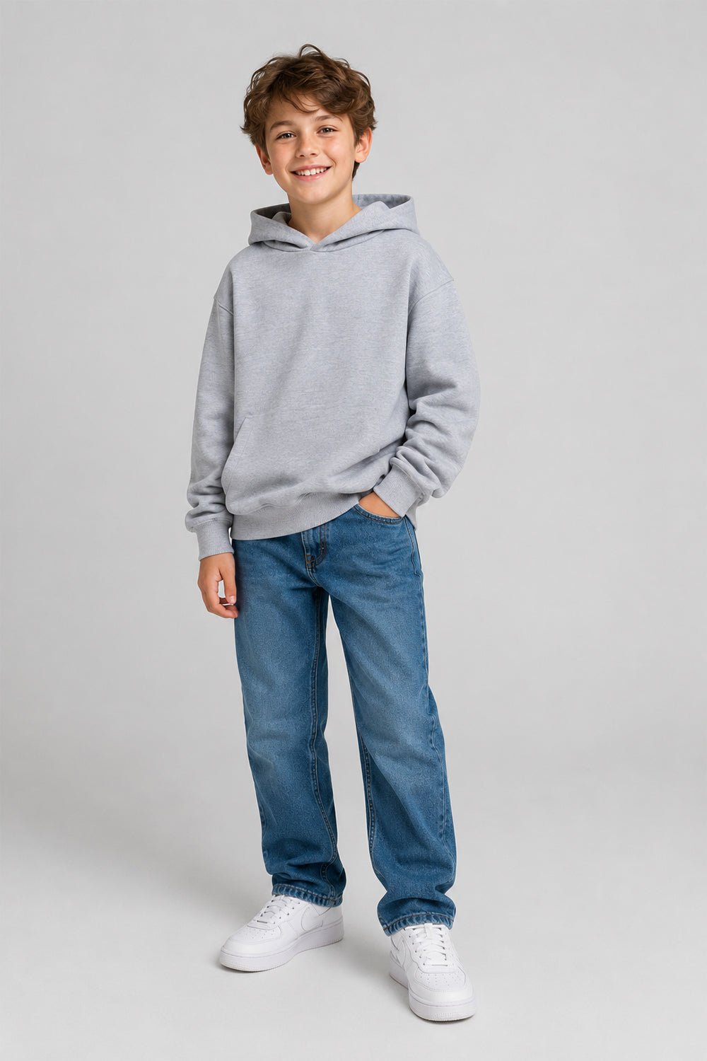 Unisex Kids Drop Shoulder Hoodie - Brand Threads