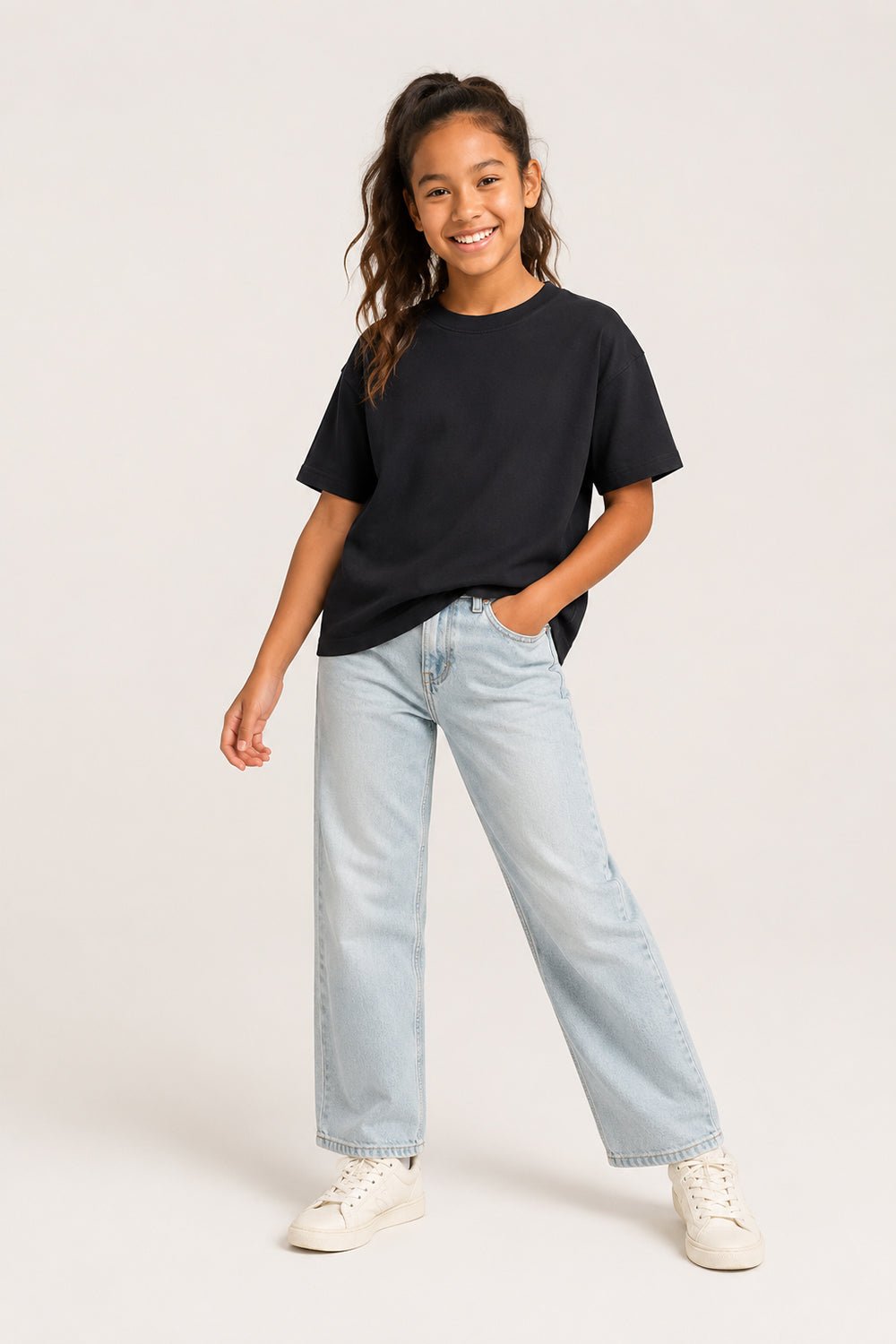 Unisex Kids Drop Shoulder T Shirt - Brand Threads