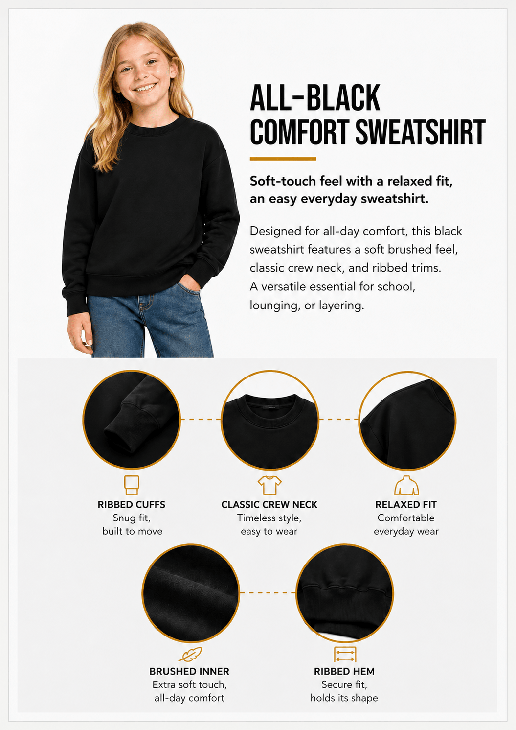 Unisex Kids Sweatshirt - Brand Threads