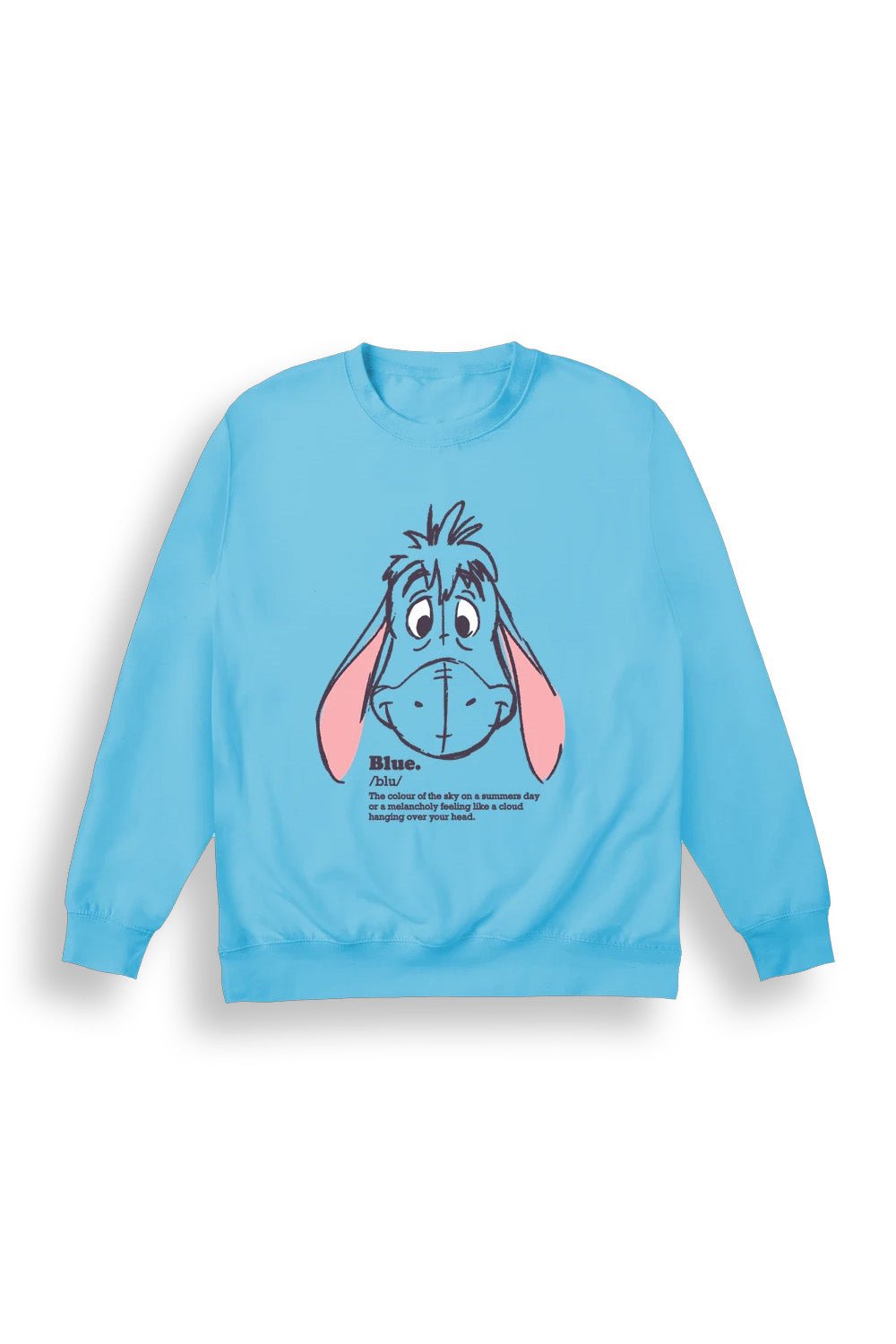 Winnie the Pooh ladies sweater – Eeyore sky blue sweatshirt - Brand Threads